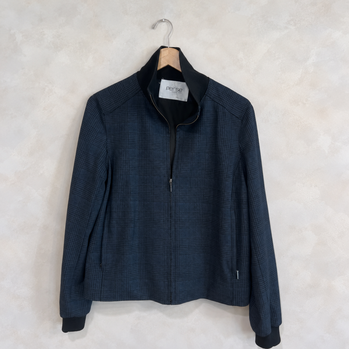 PER SE, Plaid Viscose Blend Detachable Long Coat, 12