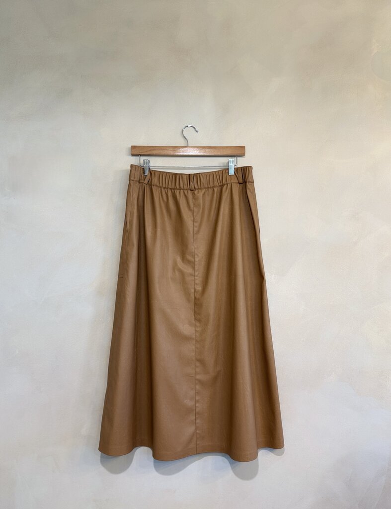 Brochu Walker, Faux Leather Skirt, L