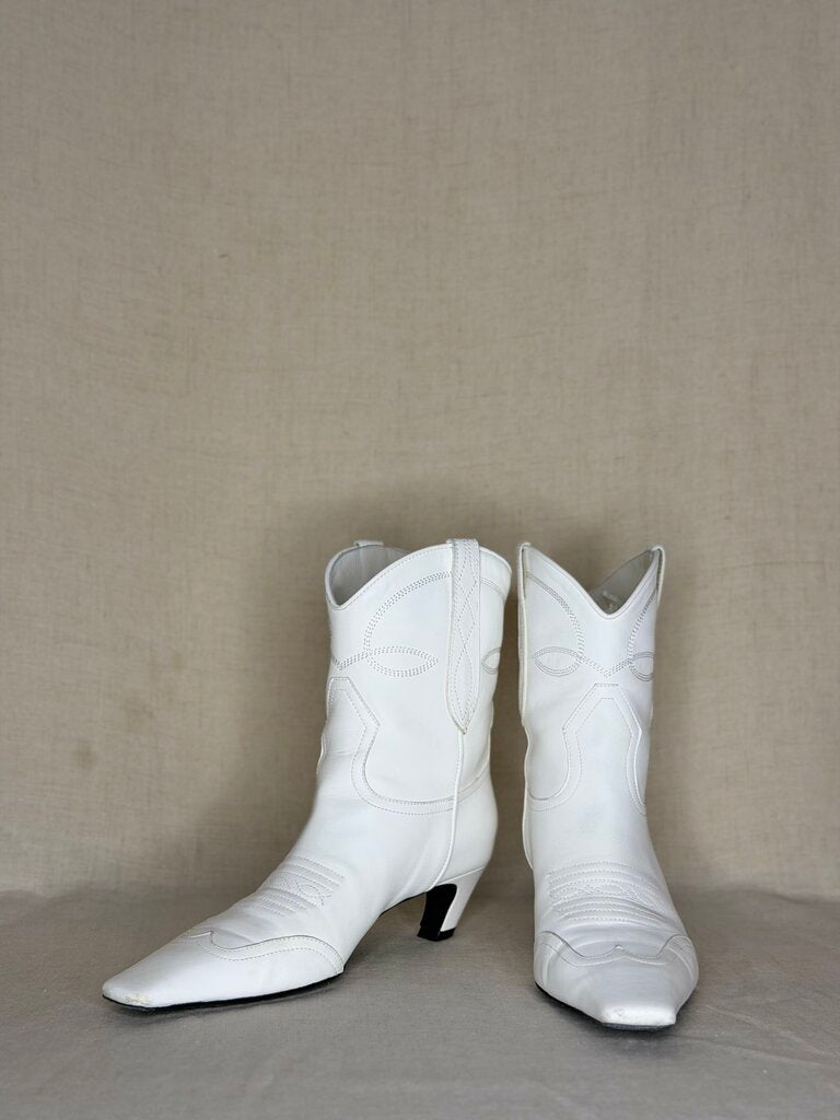 Khaite, White Western Boot, 37.5
