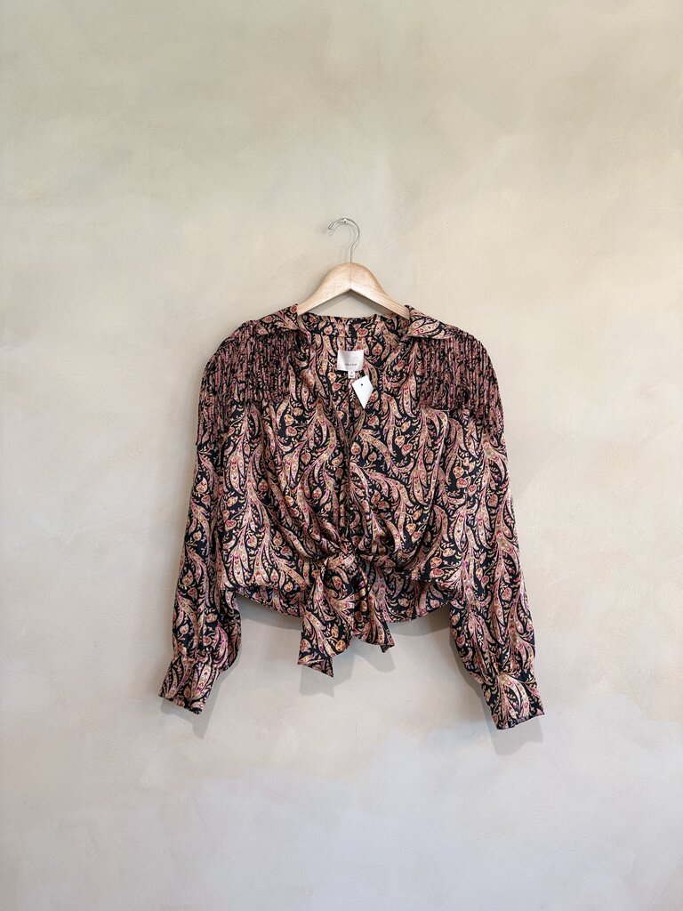 Cinq a sept, Floral Fringe Blouse, M