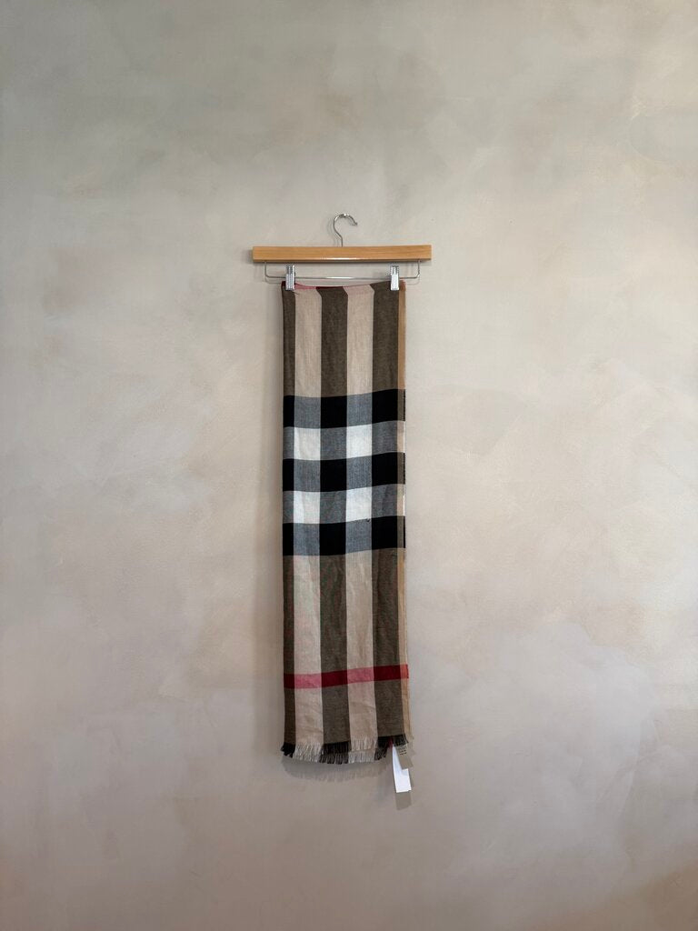 Burberry, Silk & Cashmere Scarf, 175x50cm