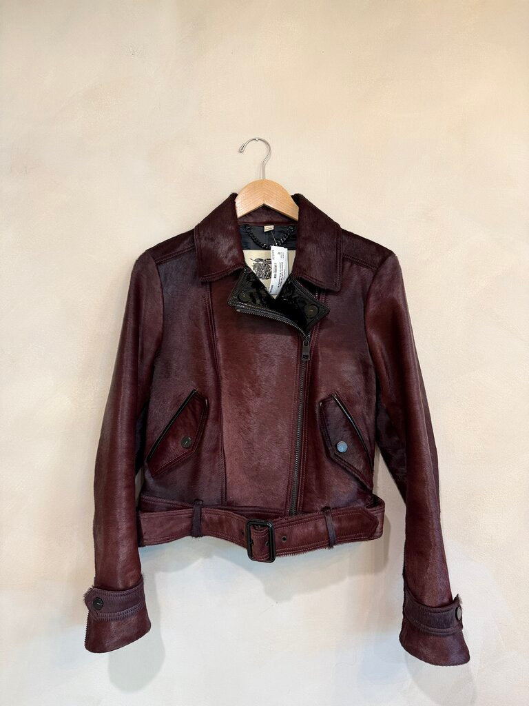 Burberry, Calf Hair Moto Jacket, 10