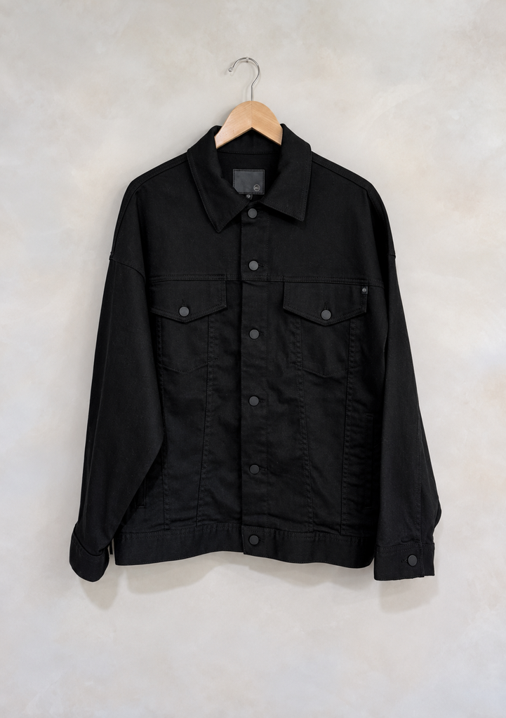 AG DENIM, Black Denim Jacket, M