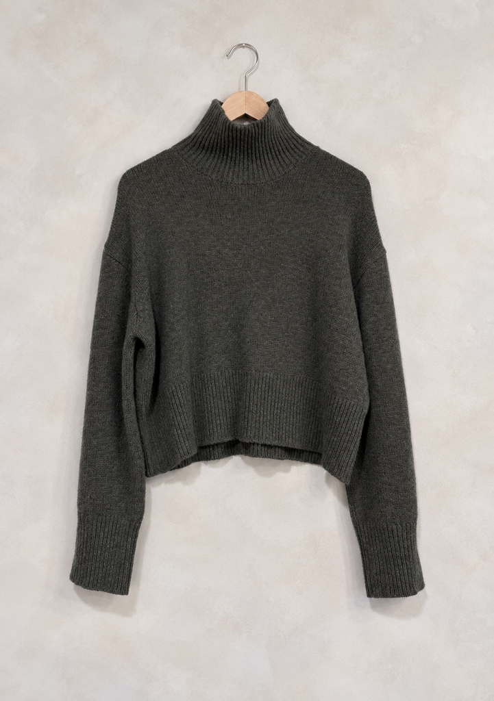 ANINE BING, Cropped Cashmere Turtle Neck, XS