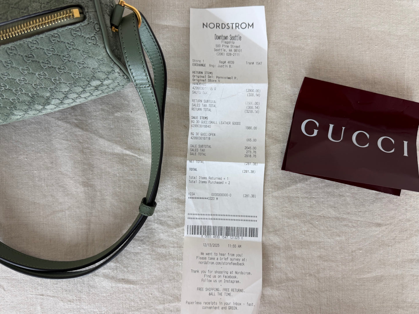 Gucci Suede Half Horsebit Shoulder Bag- Green