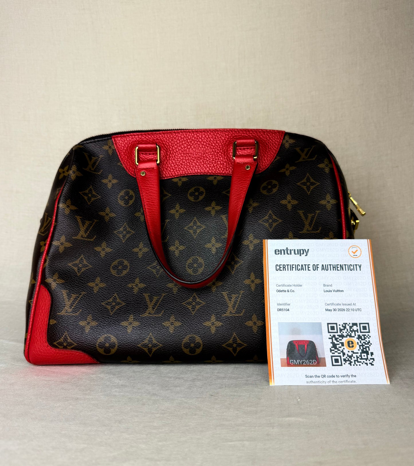 Retro NM Handbag Monogram Canvas and Leather Satchel