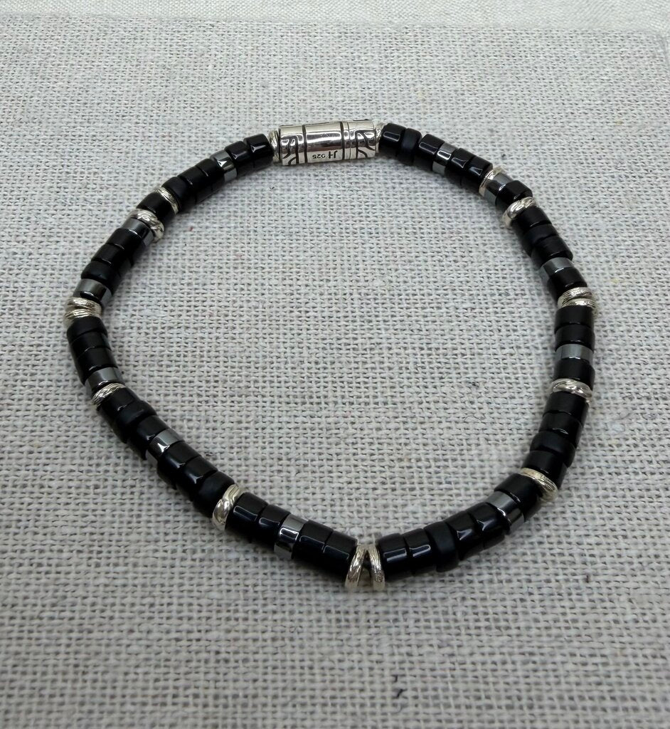Onyx & Silver Bracelet