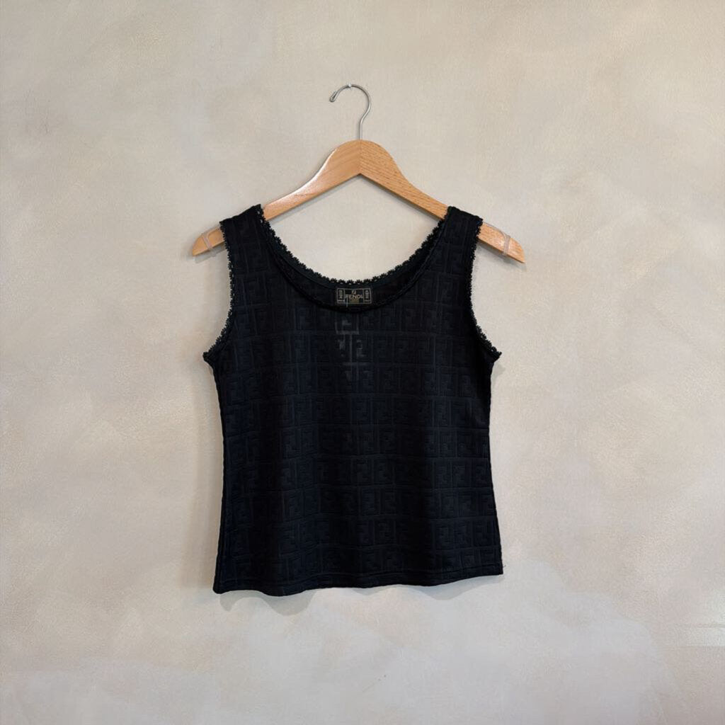 FENDI, Sheer Logo Top, M