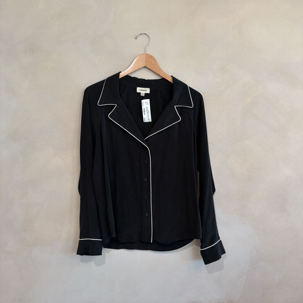 L'Agence, Silk Button Down, S