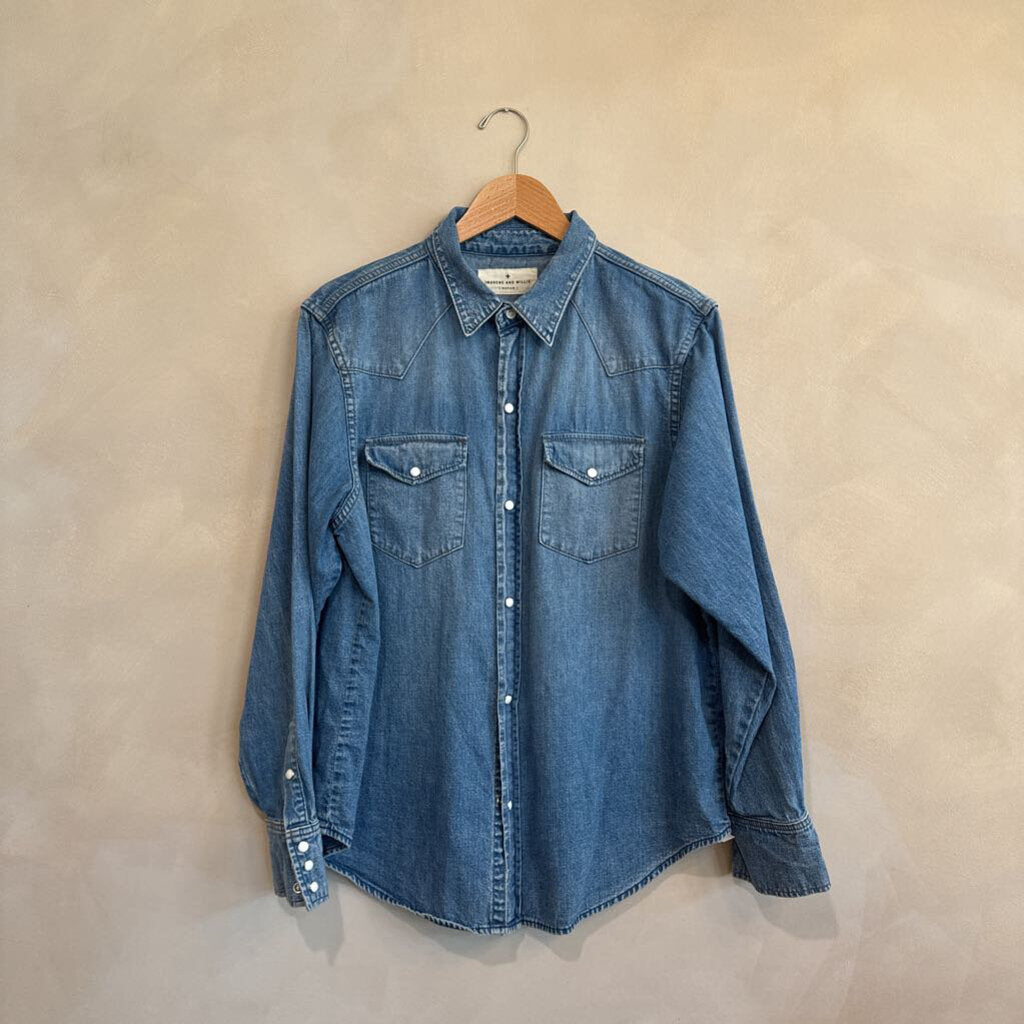 Imogene & Willie, Denim Button Down Top, M