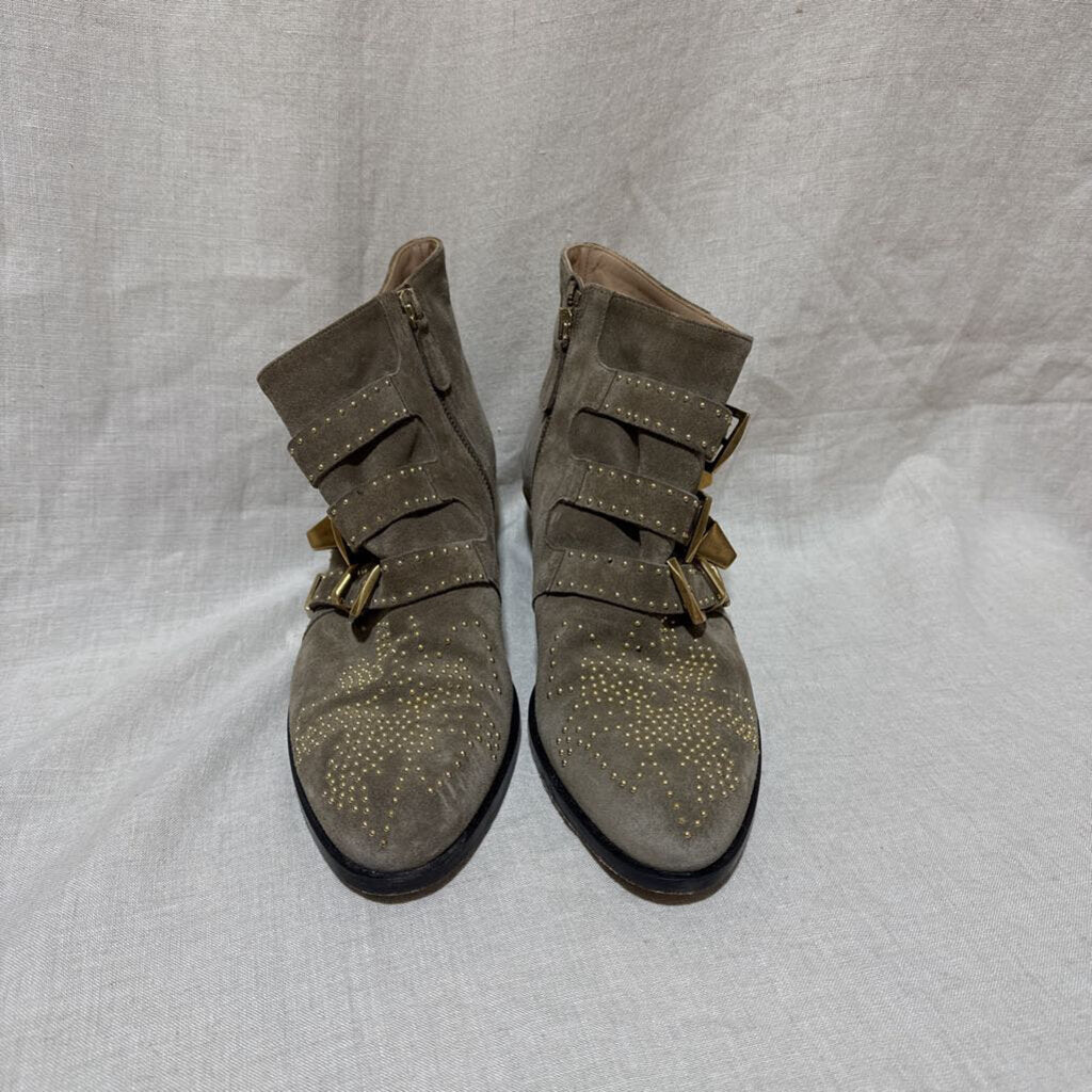 MSRP 1295 Chloe Susanna Boot with Gold Buckles