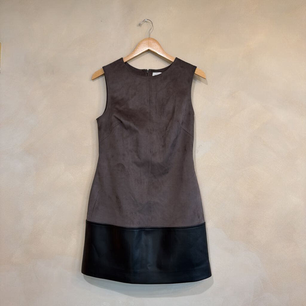 NWT Vegan Leather Combo Shift Dress