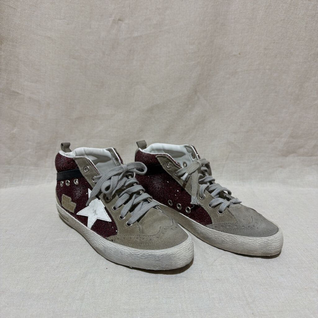 Burgundy Glitter Hi-Top sz 36