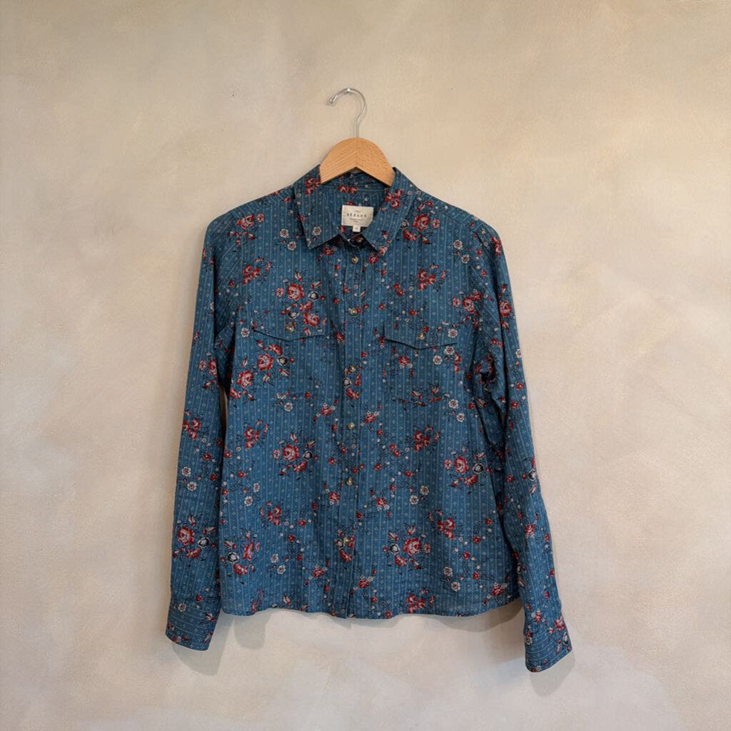 Button Down Floral Cotton Shirt
