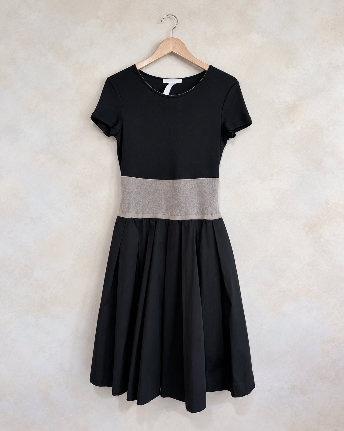 FABIANA FILIPPI, Color Block Pleated Dress, M on a wooden hanger