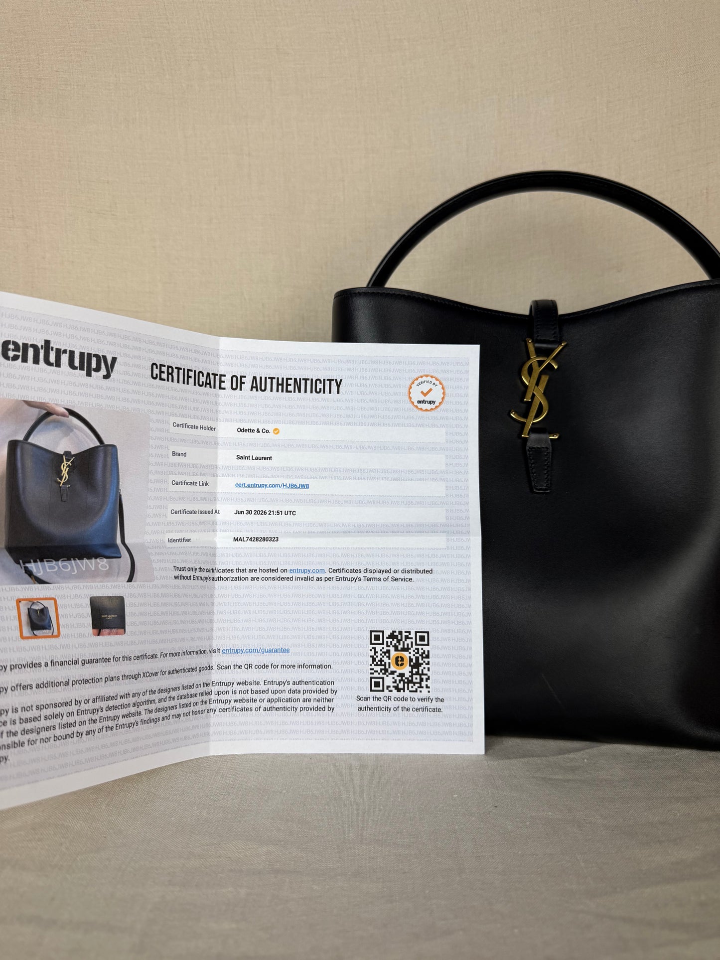 YSL Le 37 Bucket Bag- Black