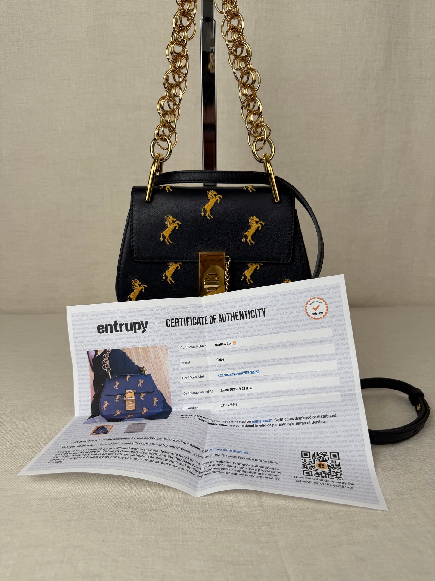 Chloe Little Horses Mini Drew - Black