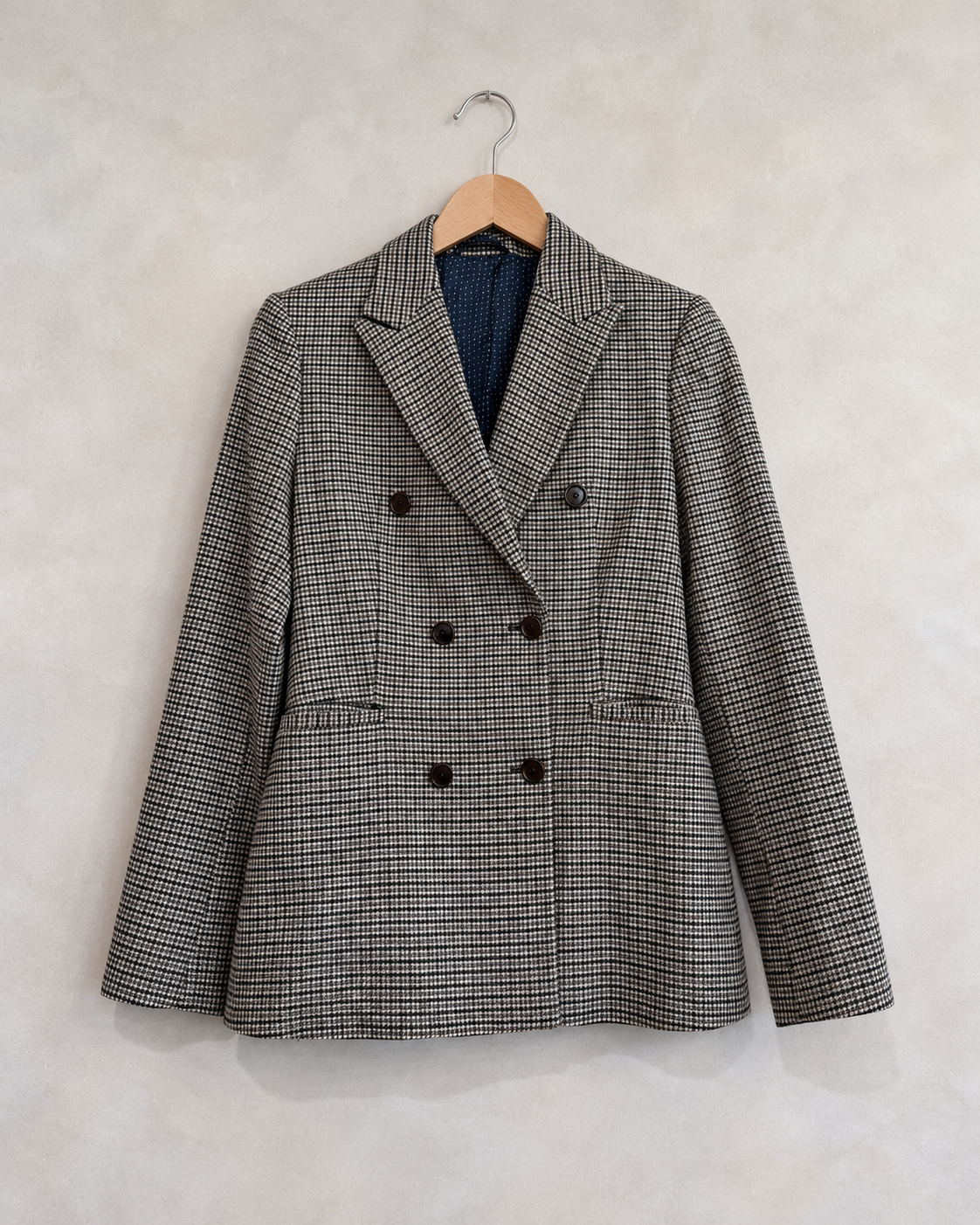 BRUCE FIELD FEMME, Wool Blend Plaid Blazer, 36