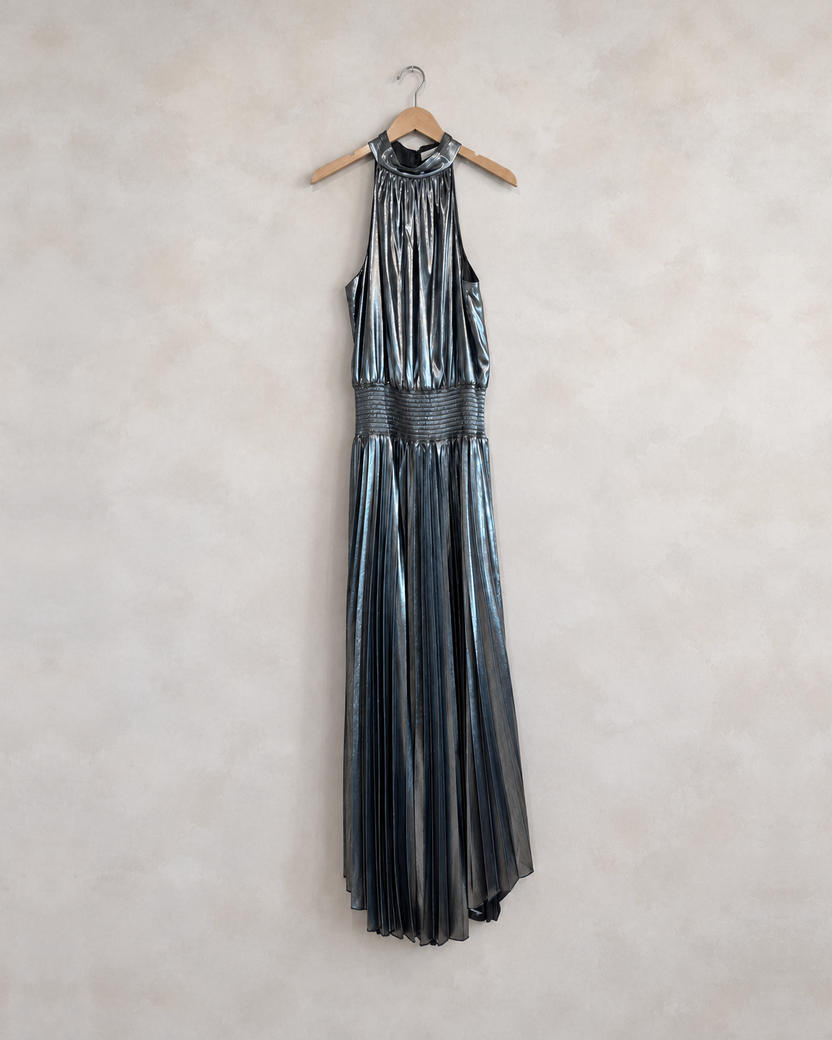 RAMY BROOK, Halter Pleated Dress, P