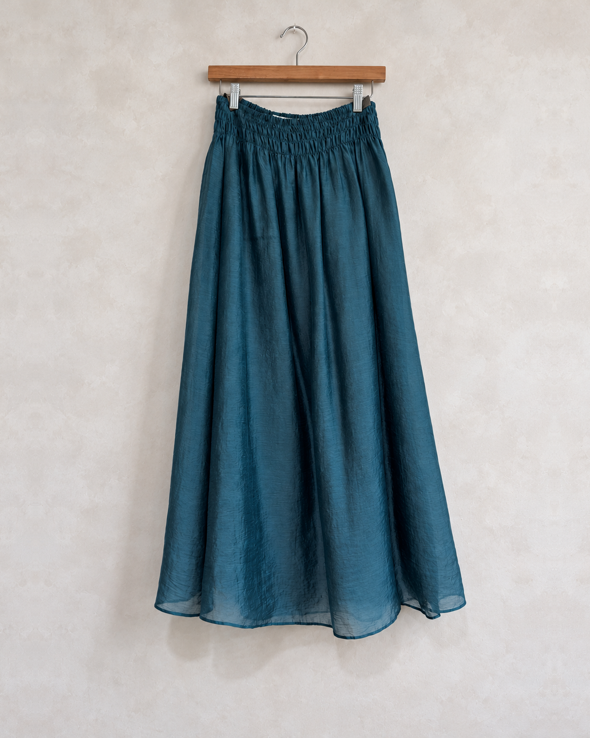 VINCE, Smocked-Waist Midi Skirt, S