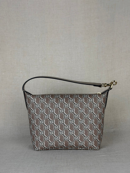 Gucci- GG Shadow Monogram Super Mini Ophidia- Taupe