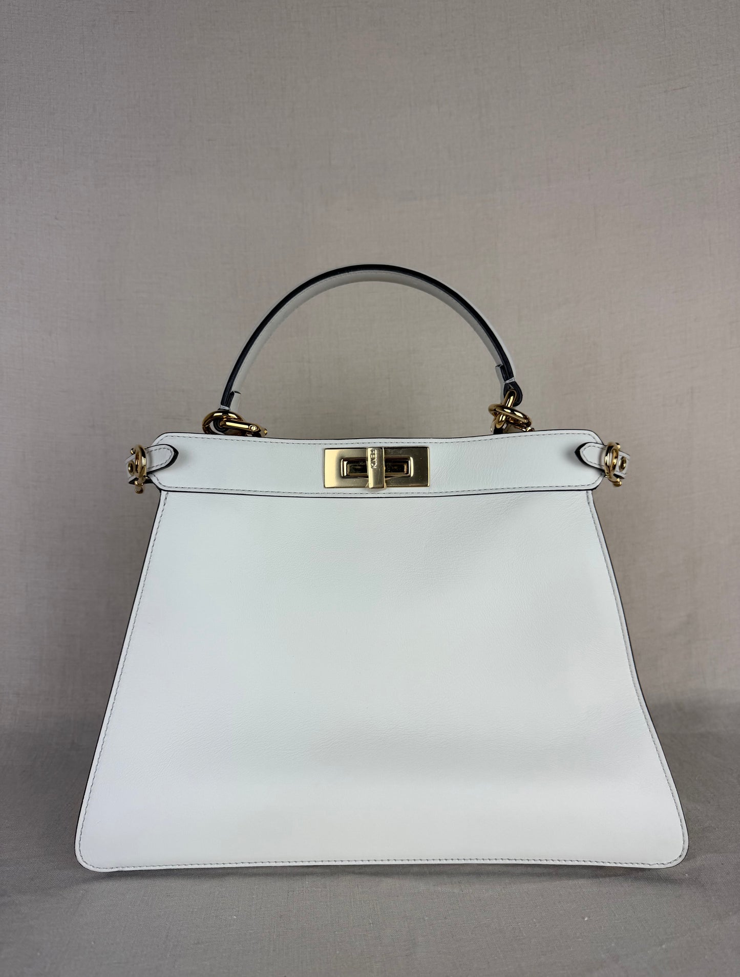 Limited Edition Fendi x Versace "Fendace" Peekaboo ISeeU White Bag