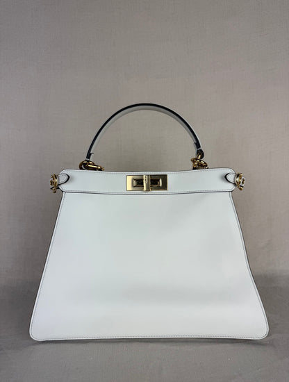 Limited Edition Fendi x Versace "Fendace" Peekaboo ISeeU White Bag