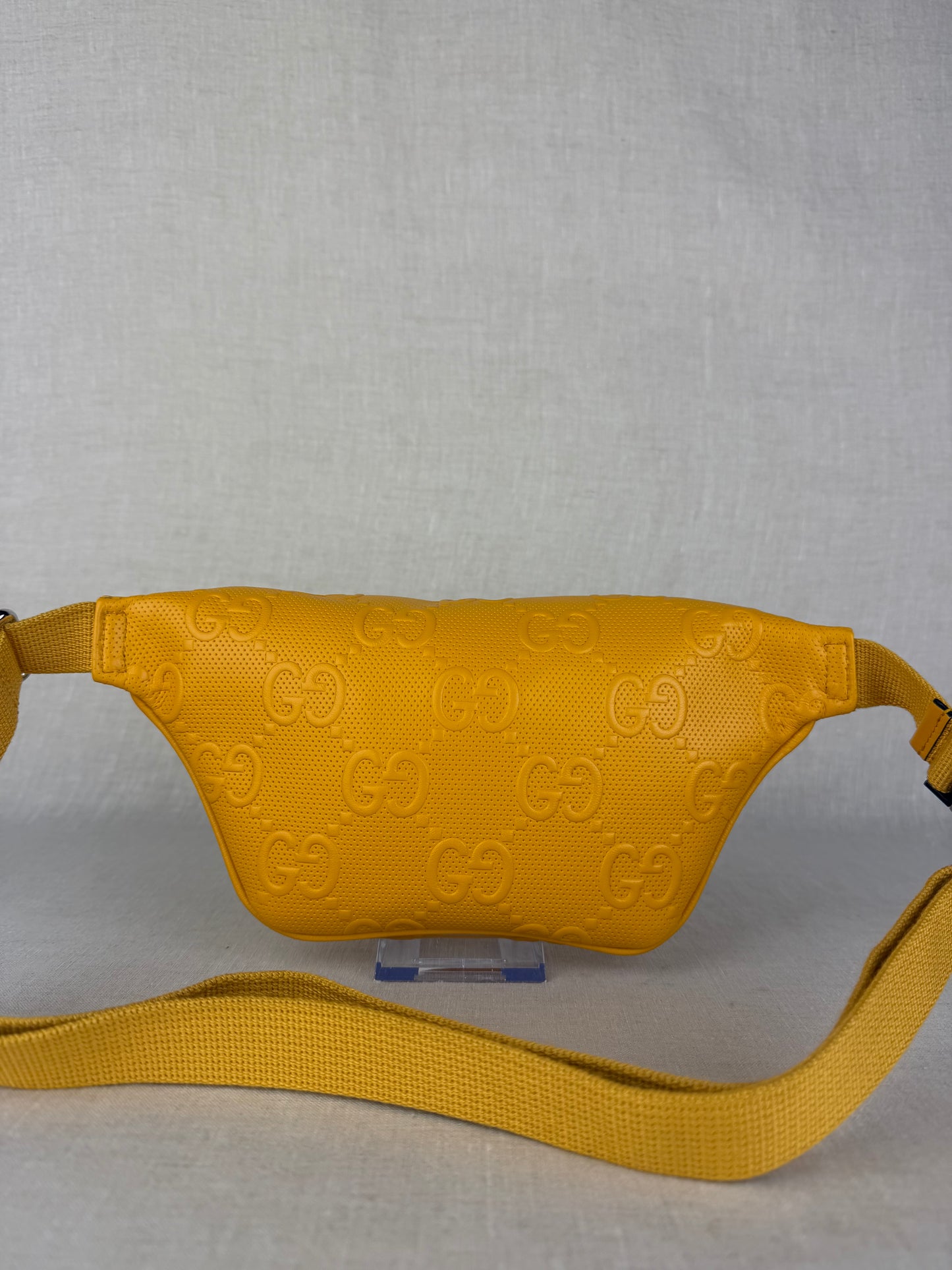 Gucci GG Embossed Belt Bag- Yellow