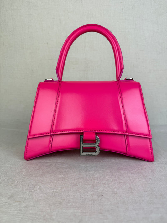 Balenciaga Pink Calfskin Leather Hourglass Bag MSRP $2730