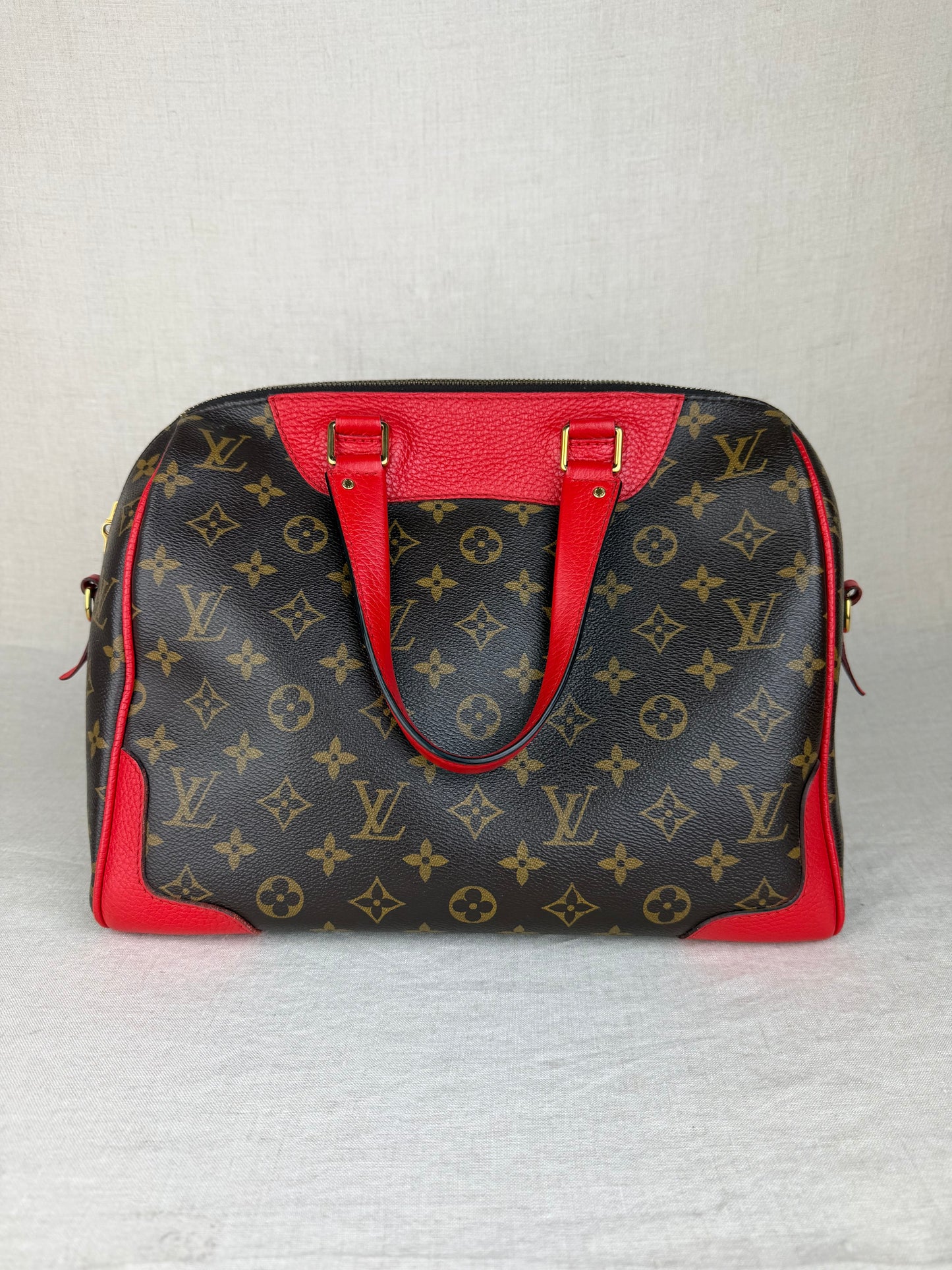 Retro NM Handbag Monogram Canvas and Leather Satchel