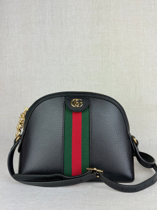 Gucci Small Black Ophidia Shoulder Bag