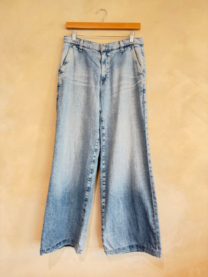 AG DENIM, Wide Leg Trouser Medium Wash, Size 28