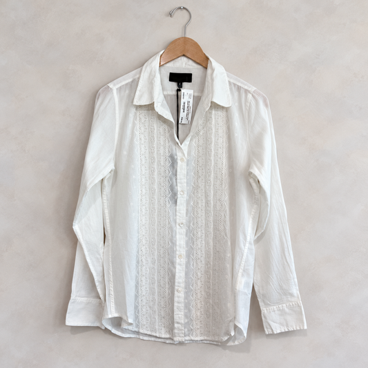 NILI LOTAN, Cotton Eyelet Shirt, S