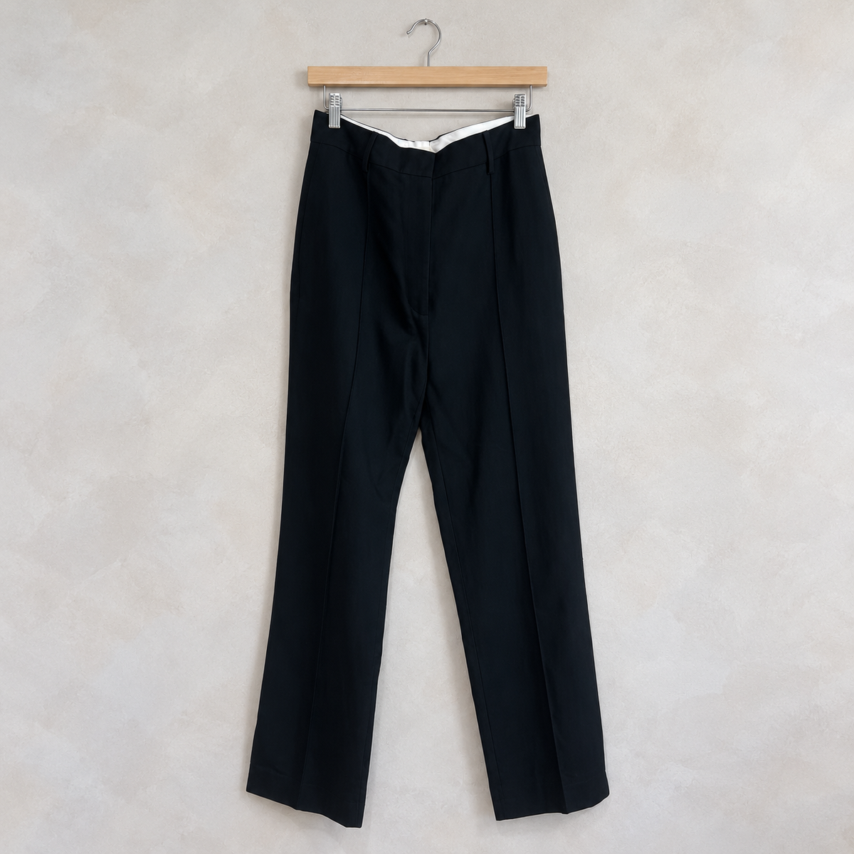 KHAITE, Flat Front Viscose Seam Front Pants, 6