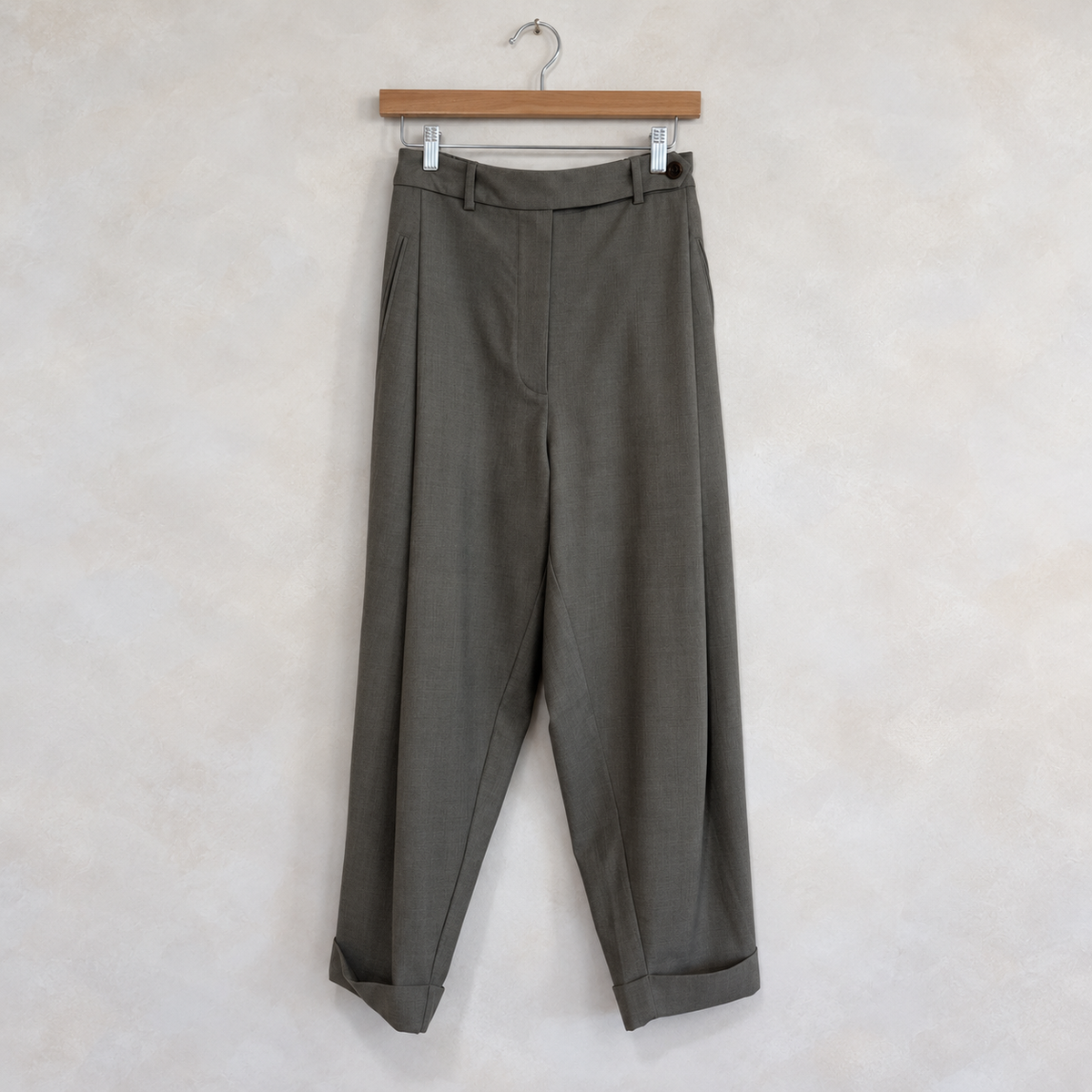 CORDERA, Single Pleat Wool Baggy Trousers, OS