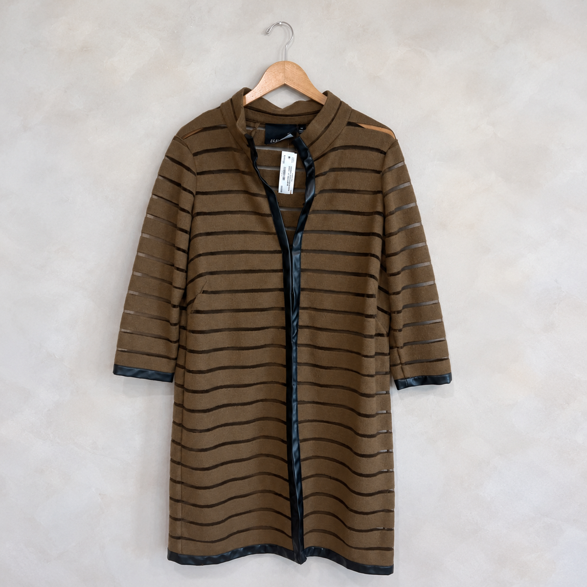 CARLISLE, Long Sleeve Wool Mesh Detail Duster, 10
