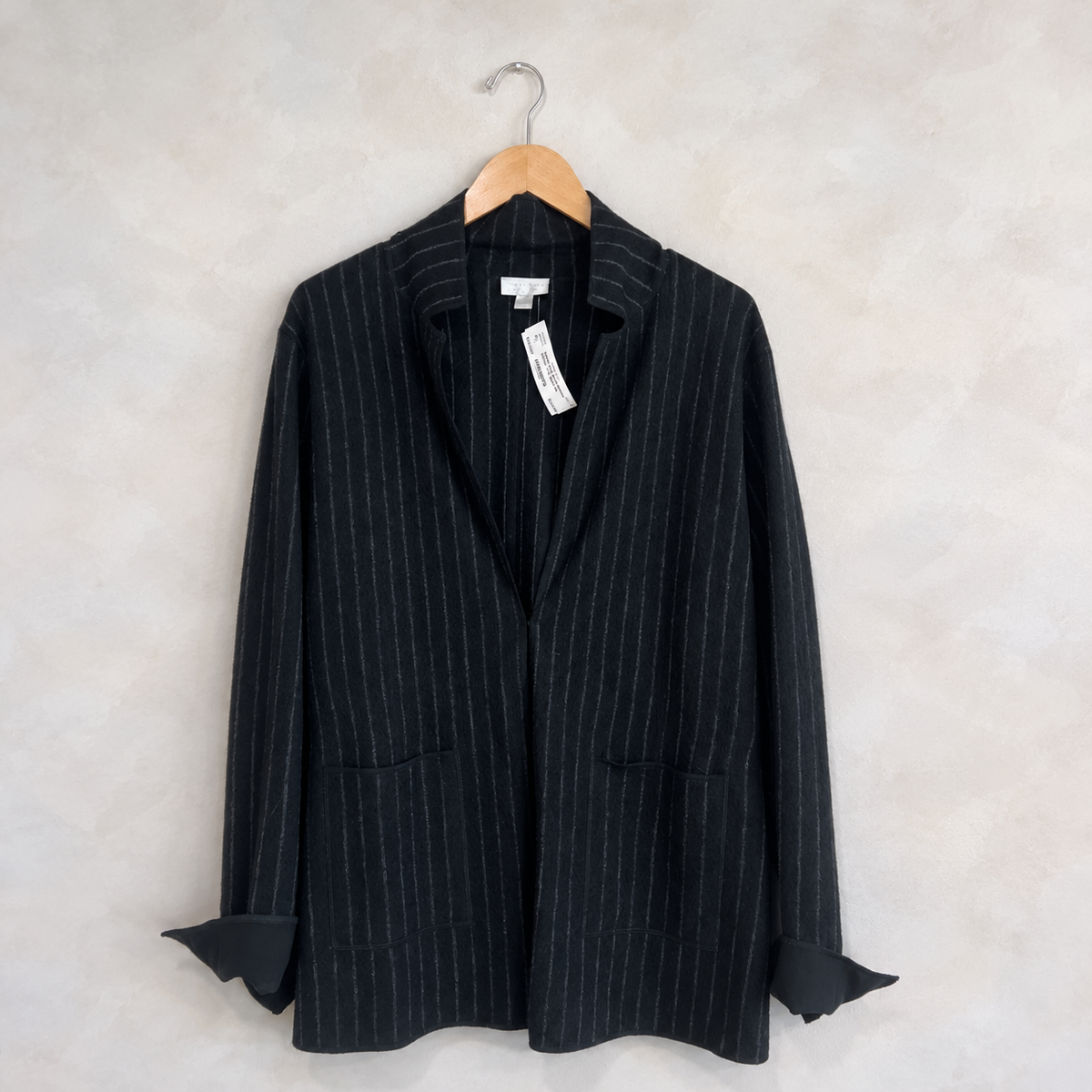 CARLISLE, Knit Wool Pinstripe Blazer, XL