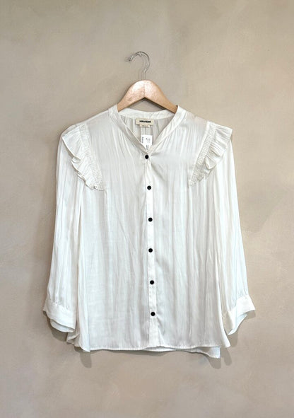 Zadig & Voltaire Button Down with Ruffle Detail Sz M