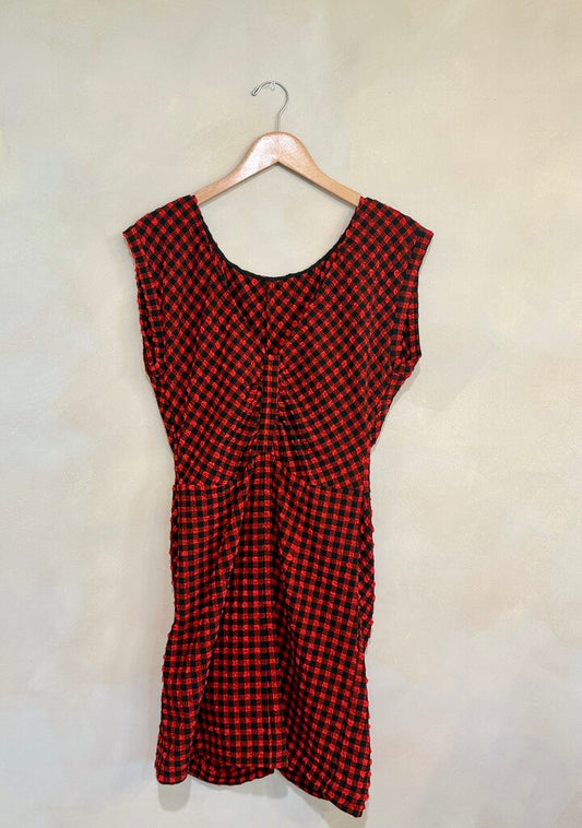 Rachel Comey Buffalo Check Button Down V-Neck Dress Sz M