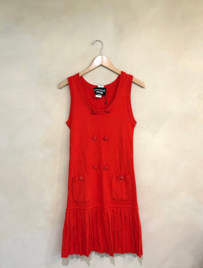 Boutique Moschino Long Pleated Knit Dress Sz 6