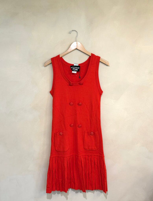 Boutique Moschino Long Pleated Knit Dress Sz 6