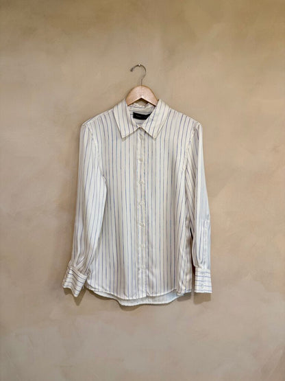 Proenza Schouler Silk Stripe Top Sz 4