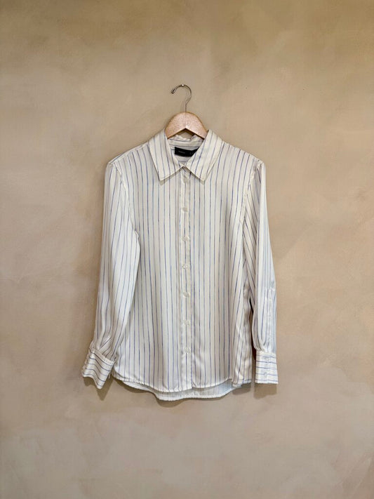 Proenza Schouler Silk Stripe Top Sz 4
