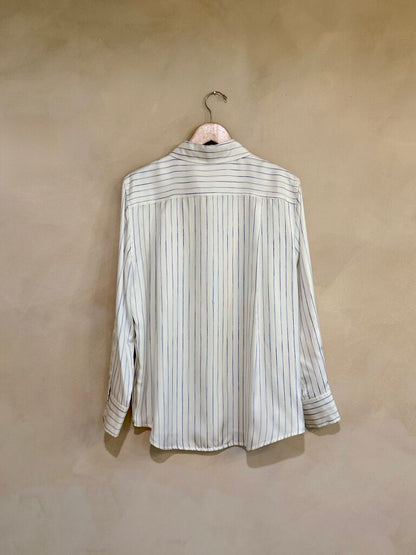 Proenza Schouler Silk Stripe Top Sz 4