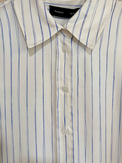 Proenza Schouler Silk Stripe Top Sz 4