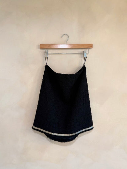 Versace Tweed Skirt w/ Silver sz 6 msrp $1350