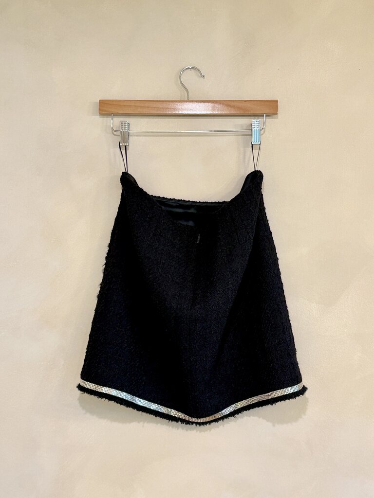 Versace Tweed Skirt w/ Silver sz 6 msrp $1350
