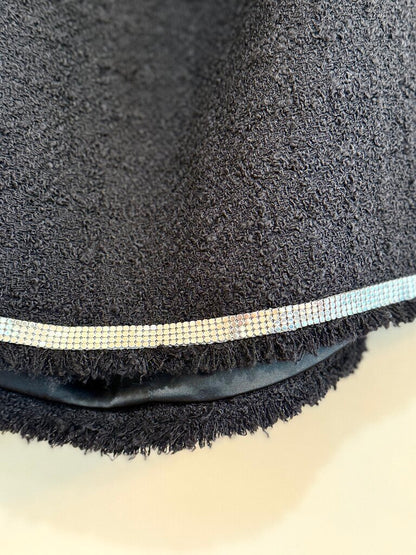 Versace Tweed Skirt w/ Silver sz 6 msrp $1350