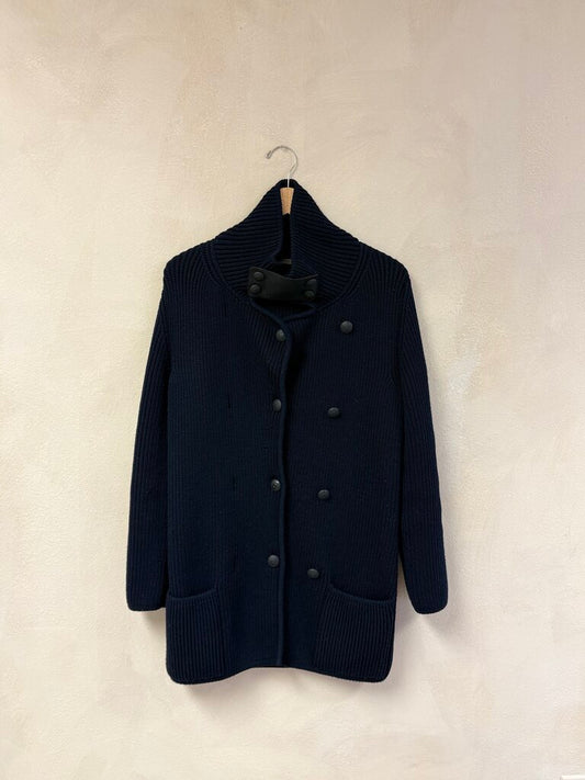 Bottega Veneta, Wool & Leather Cardigan, 38