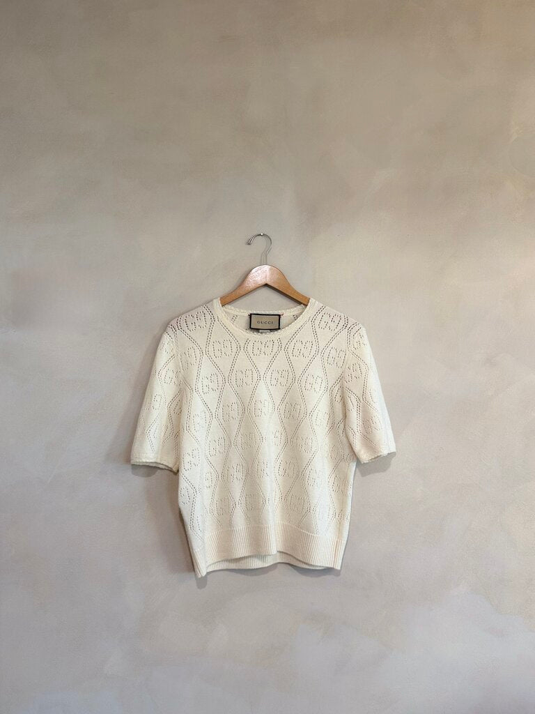 Gucci, Eyelet Sweater Top, XXL